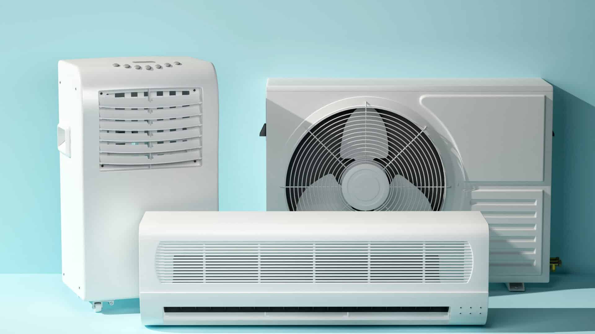 Fixed air conditioning and portable air con units